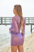 Pareo lilla con lurex