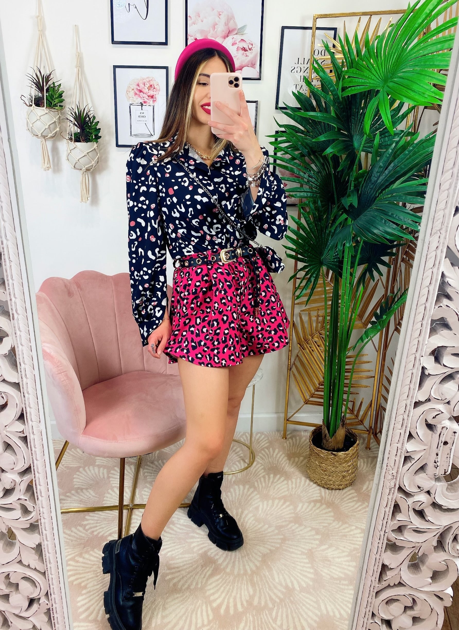 Short maculato Fucsia