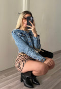 Gonna zebrata Camel e nera