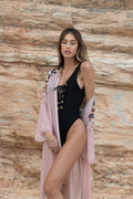 Kimono animalier rosa