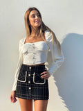Maglia in ciniglia bianco
