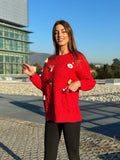 Maxi maglione con pupazzetti
