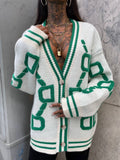 Cardigan influencer verde Top quality