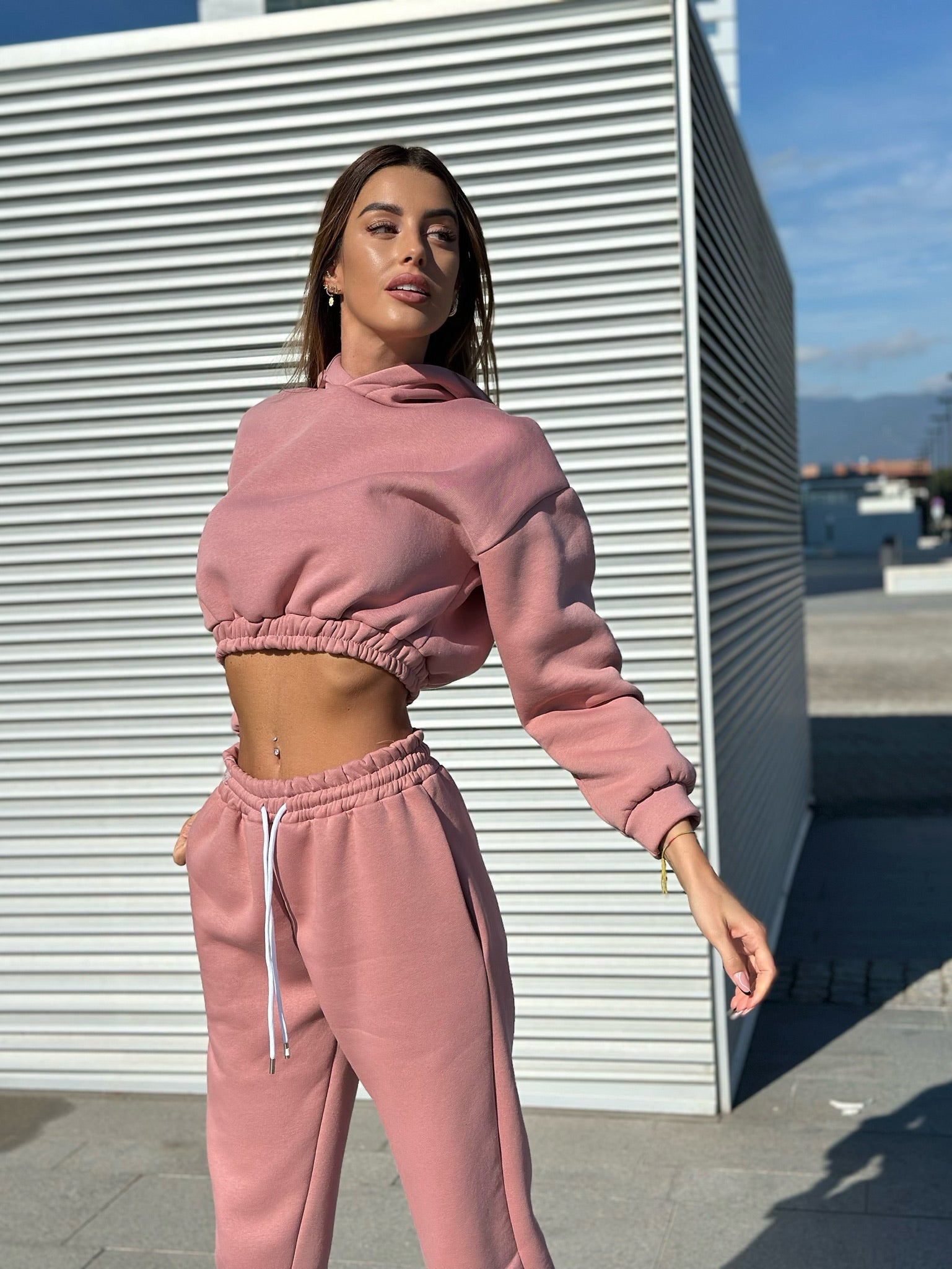 Tuta sportiva due pezzi rosa