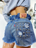 Short Levi’s Vintage con Borchie sfrangiato
