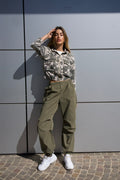 Pantalone cargo verde militare