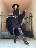 Completo abito e cardigan nero