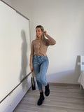 Maglia Camel con aperture