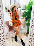 Completo zebrato arancio