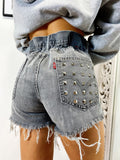 Short Levi’s Vintage con Borchie bagno grigio