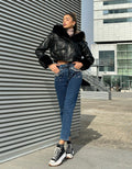 Jeans a caramella con strass