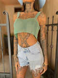 Top luxsequin verde