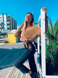 Cardigan con cinta in vita