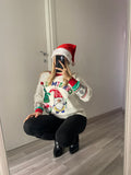 Maglione bianco con gnomi