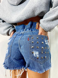 Short Levi’s Vintage bagno medio con borchie