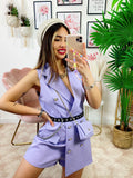 Tutina a Blazer con borsetta lilla