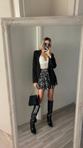 Top con strass bianchi