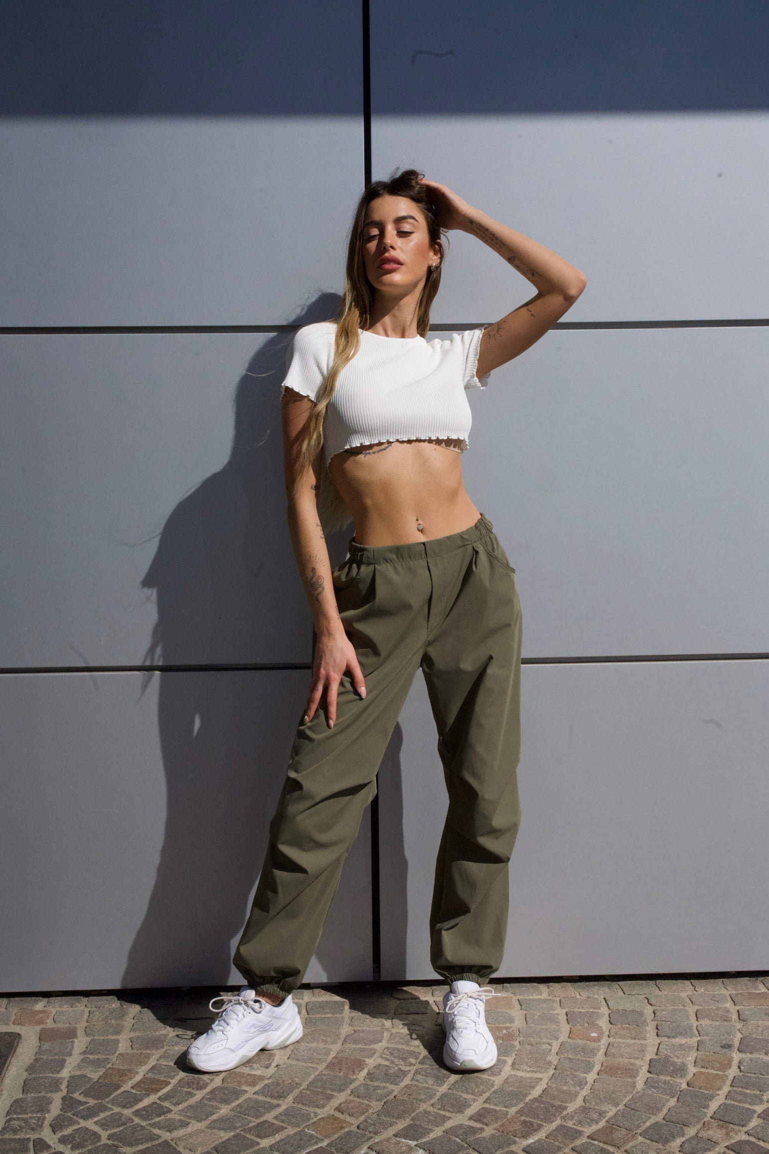 Pantalone cargo verde militare