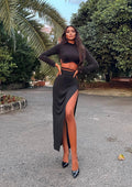 Completo nero top e gonna Anastasia