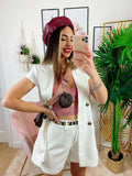 Completo Short e Smanicato Bianco
