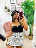 Gonna in tweed bianca