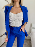 Top in raso bianco arricciato