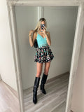 Top in pizzo Verdeacqua con pizzo