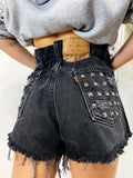 Short Levi’s Vintage con Borchie bagno grigio scuro