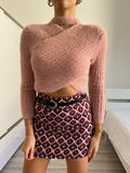 Maglioncino morbidissimo choker cipria