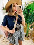 T-shirt con stampa D Nera