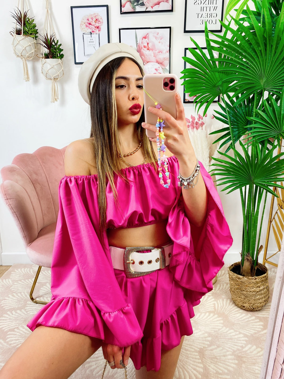 Completo due pezzi fucsia