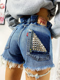 Short Levi’s Vintage bagno scuro con borchie