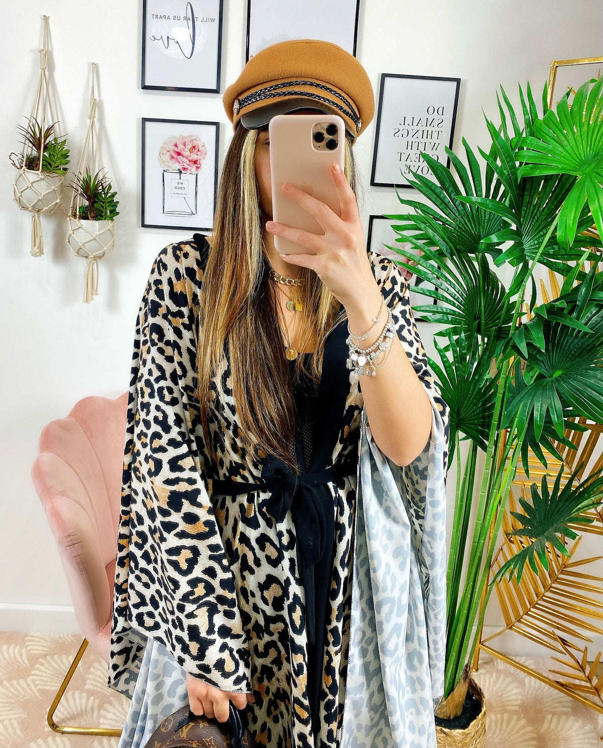 Maxi cardigan a fantasia maculato