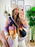 Giacca Multicolor lilla/orange