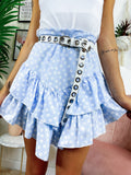Gonna con balza e cuori asimmetrica