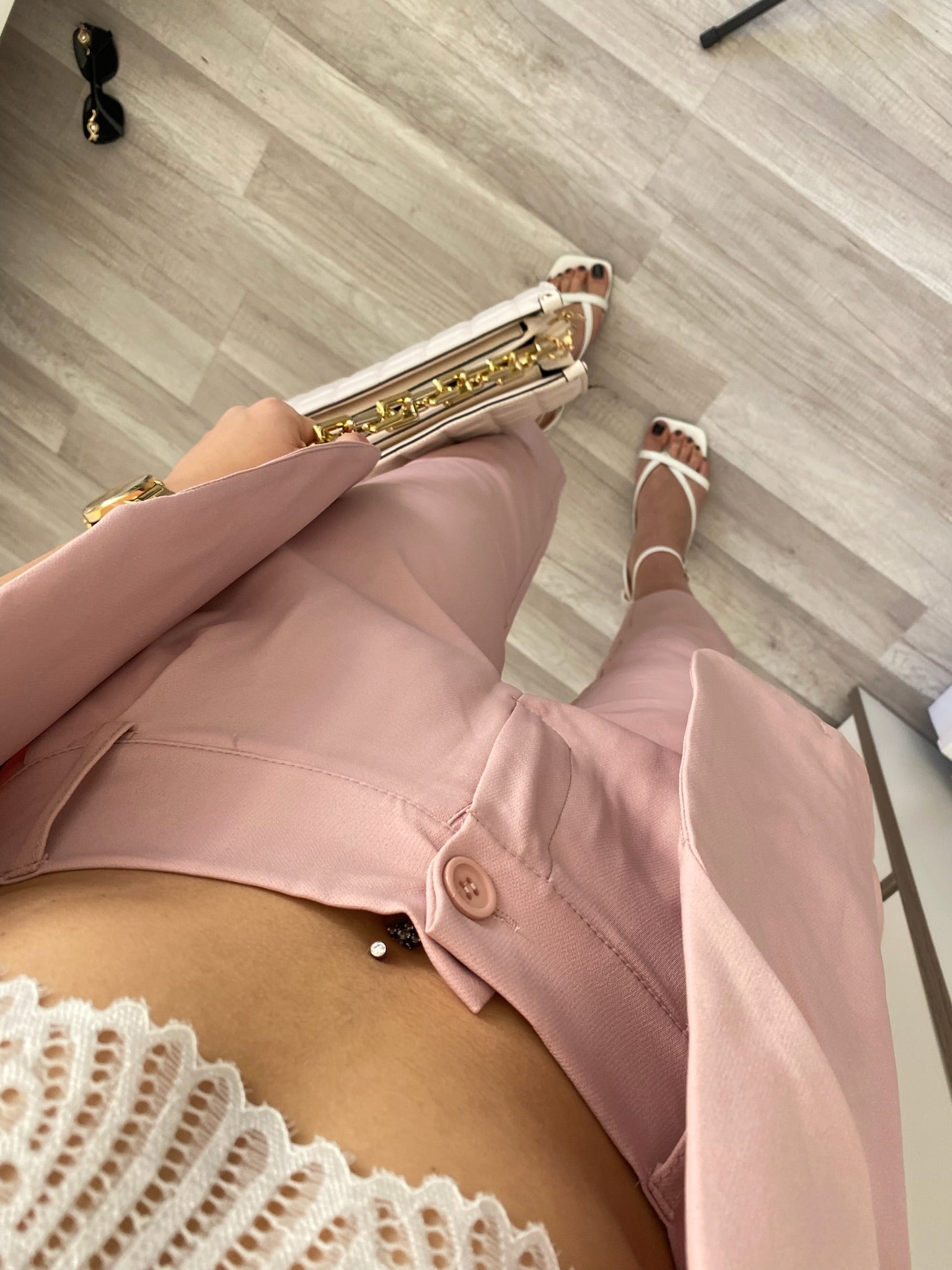 Completo giacca e pantalone cipria
