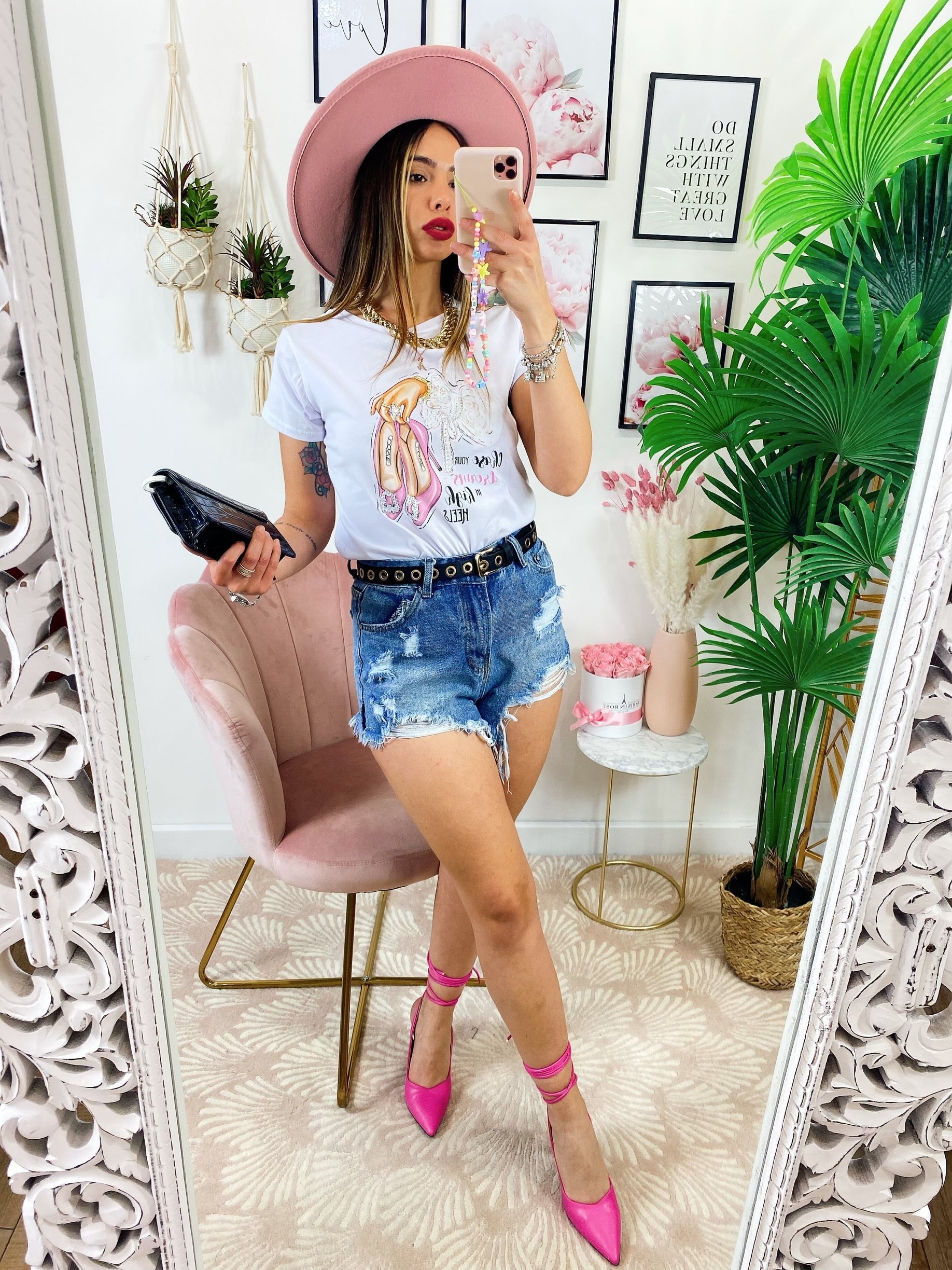 T-shirt con stampa Shoes