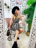 Mini Dress leopardato con catenine
