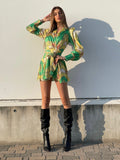 Abito etnico giallo e verde