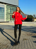 Maxi maglione con pupazzetti