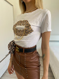 T-shirt kiss animalier bianca
