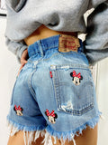 Short Levi’s Vintage stampa topolina con strappi