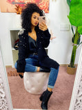 Cardigan lungo con perle