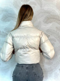 Piumino Crop beige