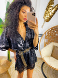 Abito con paillettes nero