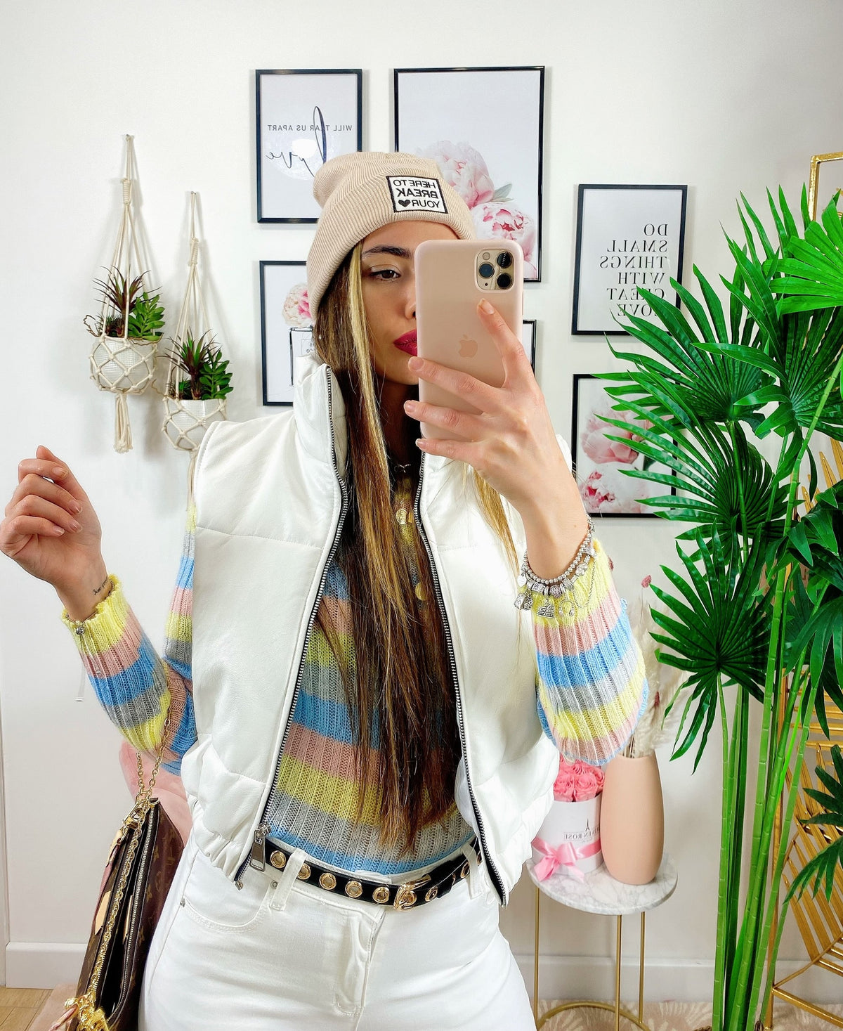 Bomber in ecopelle smanicato Bianco