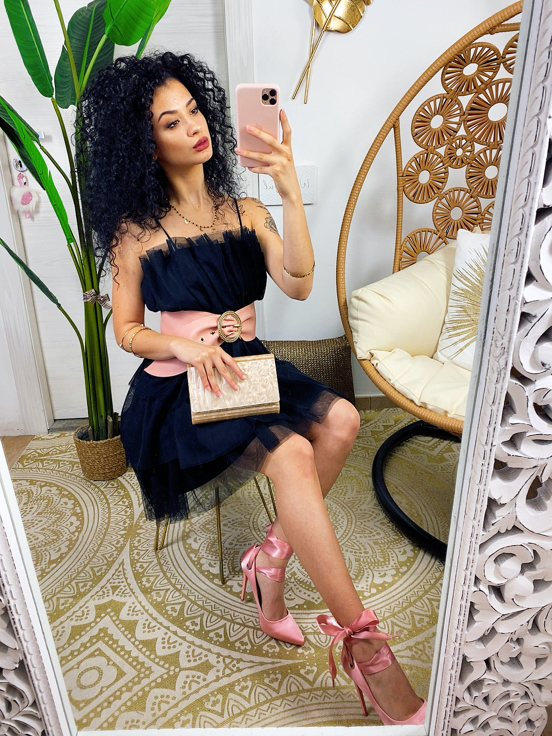 Abito in tulle nero Venere