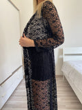 Kimono in pizzo nero