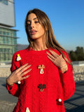 Maxi maglione con pupazzetti