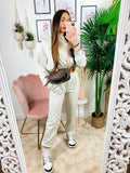 Tuta Sportiva Ricamata Beige